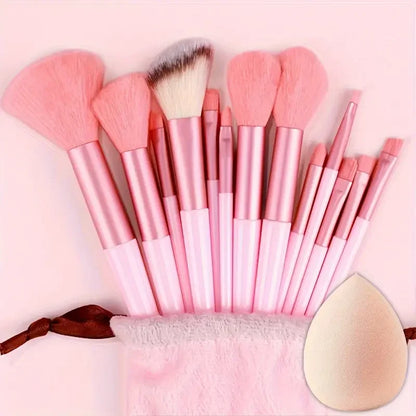 Professional 13-Piece Makeup Brush Set with Soft Synthetic Bristles