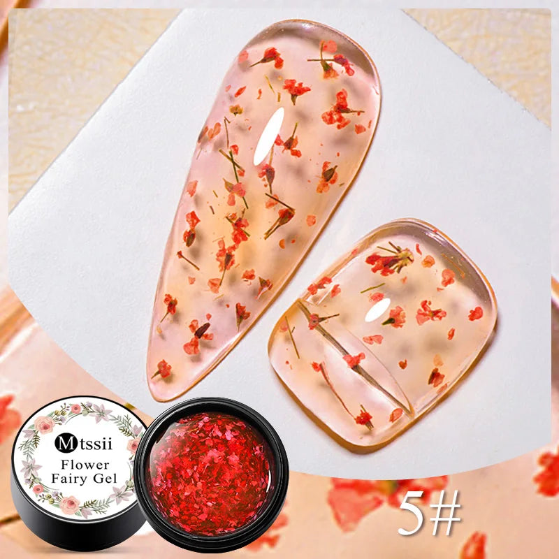 Mtssii Dried Flower Gel Nail Polish - Natural Flower Fairy Series UV/LED