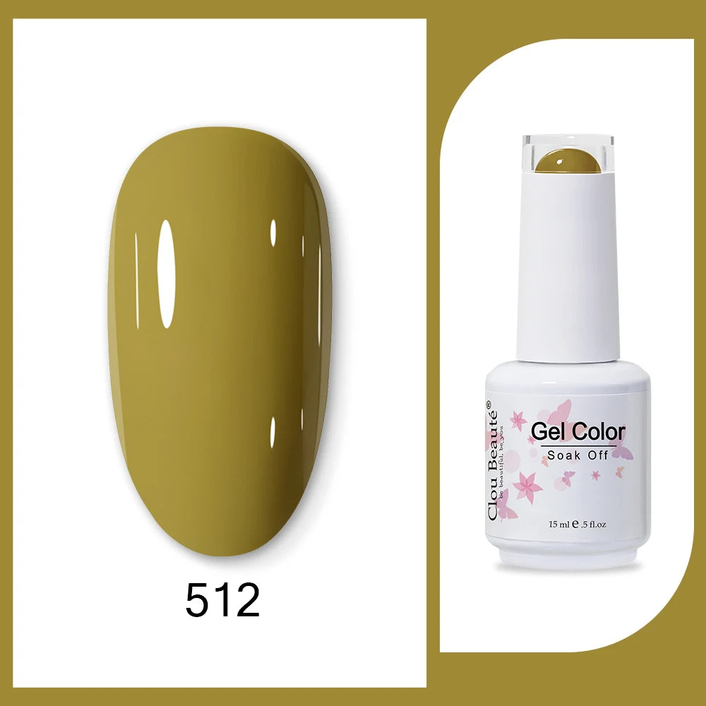 Clou Beaute HEMA & TPO Free Gel Nail Polish - Army Green 15ml