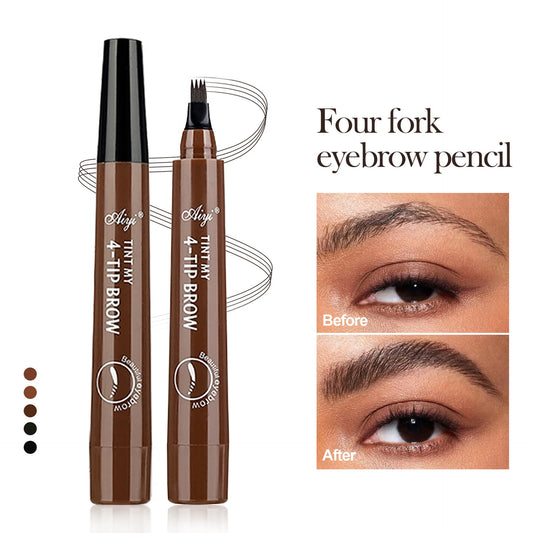 4 Split Tip Eyebrow Pen - Waterproof Liquid Tattoo Pen 5 Colors