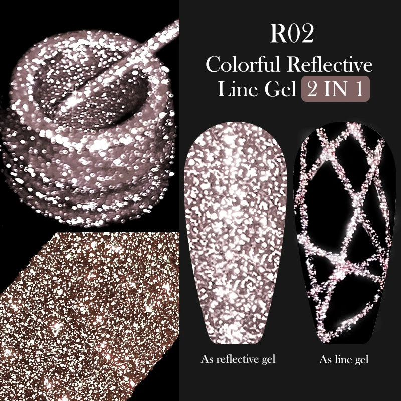 LILYCUTE Metallic Painting Liner Gel Nail Polish - 5ml
