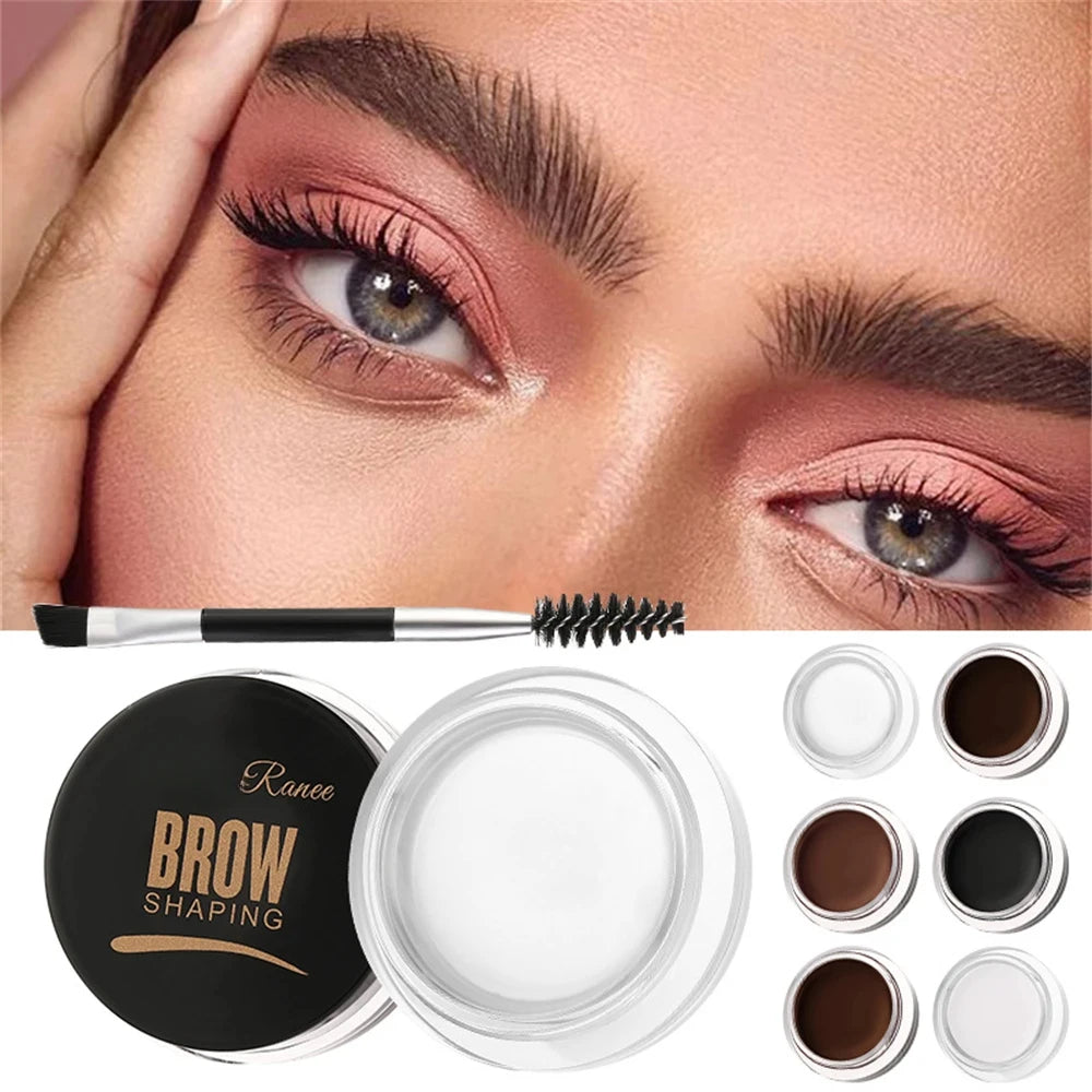 Matte Brown Black Eyebrow Cream - 3D Natural Tint Waterproof Gel Wax