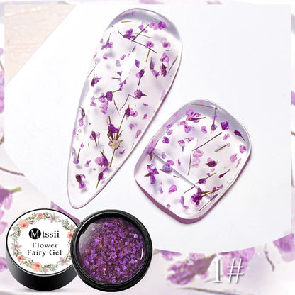 Mtssii Dried Flower Gel Nail Polish - Natural Flower Fairy Series UV/LED