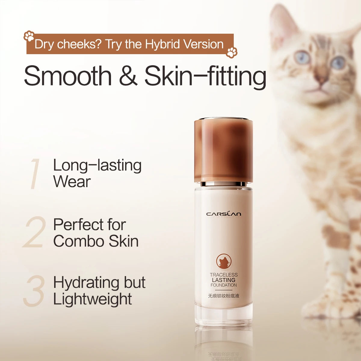 Long-Lasting Moisture Matte Liquid Foundation - Full Coverage Concealer