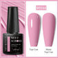 MEET ACROSS Wine Red Gel Nail Polish - 7ml Long-Lasting French Manicure