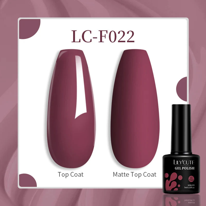 LILYCUTE 7ML Jelly Amber Gel Nail Polish Nail Art Dark Bloom Leopard