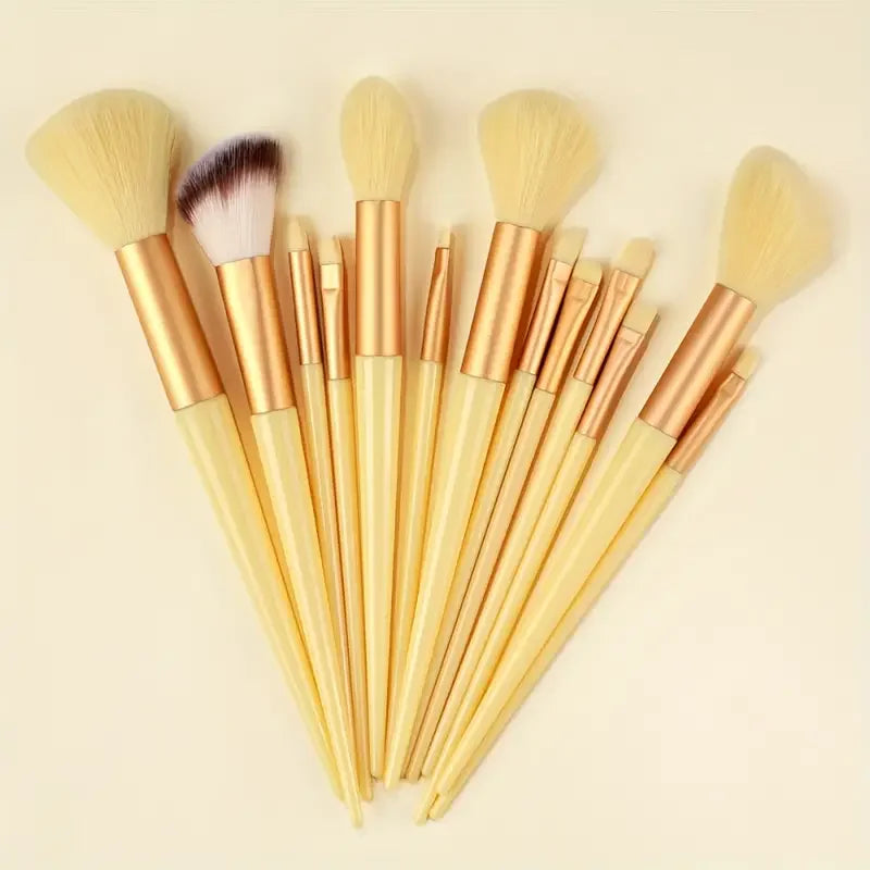Professional 13-Piece Makeup Brush Set with Soft Synthetic Bristles