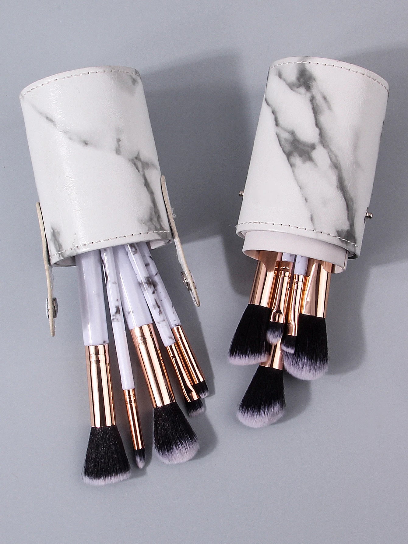 Professional Marble Makeup Brush Set - 11 Piece Collection