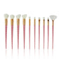 Professional Unicorn Makeup Brush Set - 10 Piece Collection