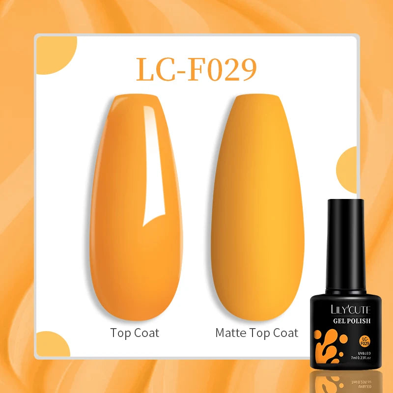 LILYCUTE 7ML Jelly Amber Gel Nail Polish Nail Art Dark Bloom Leopard