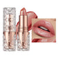 XMSJ Quicksand Gold Glitter Lipstick - Moisturizing Long-Lasting Waterproof Lip Color 3.8g