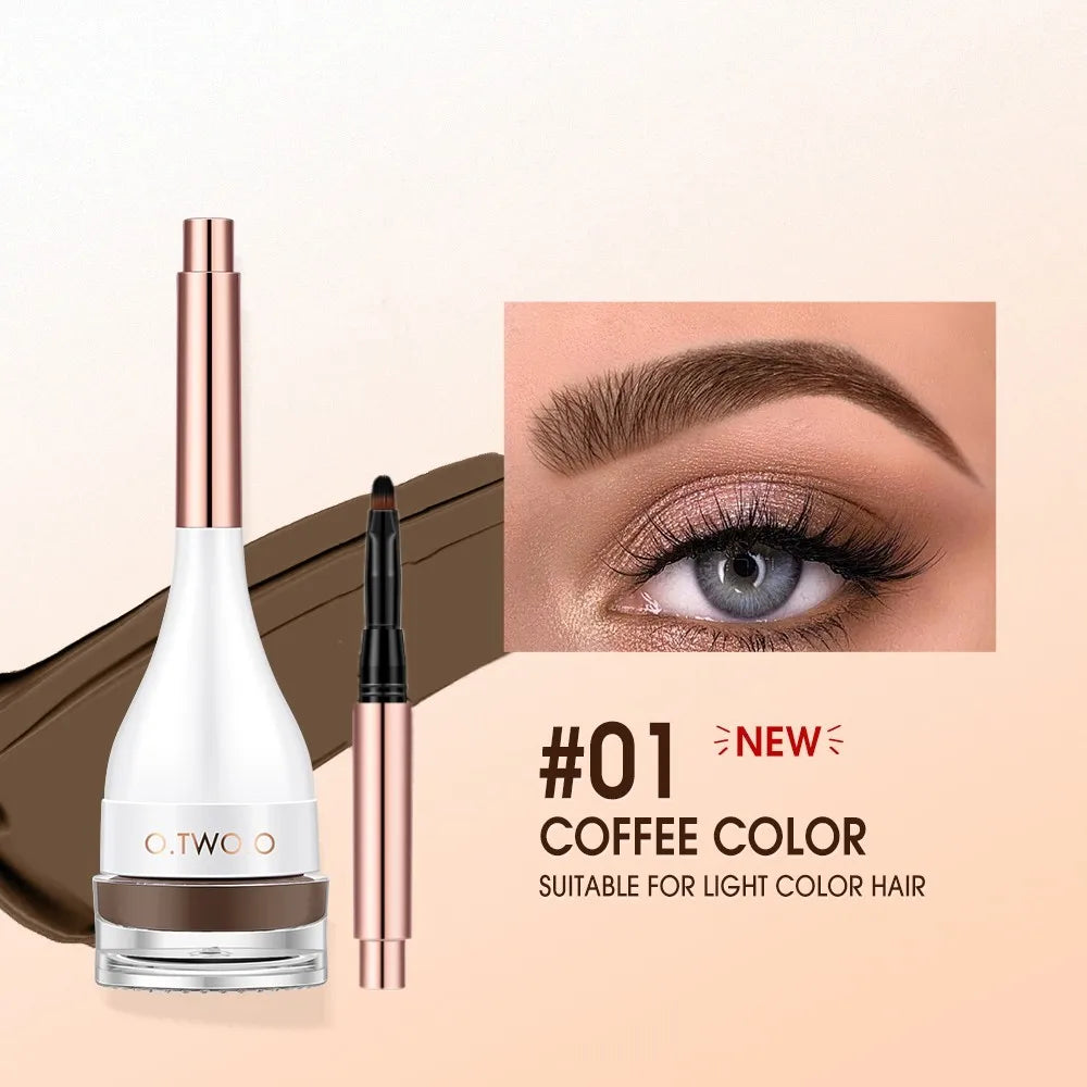Eyebrow Pomade Brow Mascara - Natural Waterproof Long Lasting with Brush