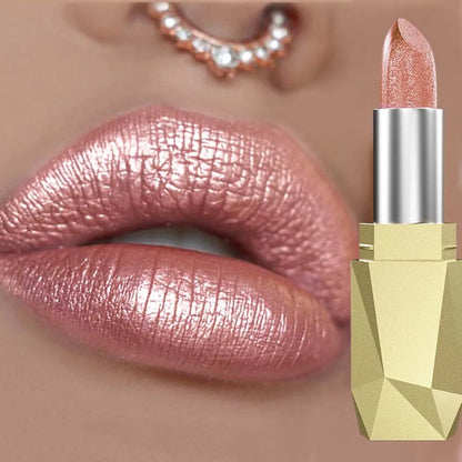 KAFURUX Metallic Lipstick - Long-Lasting Glitter Lip Glaze with Waterproof & Moisturizing Formula 3g