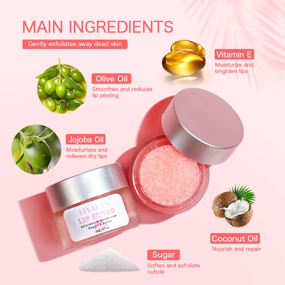 Pink Lip Scrub - Natural Exfoliating Treatment