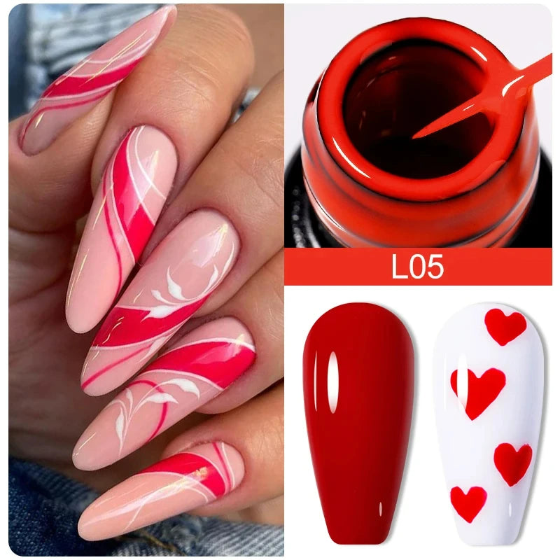 LILYCUTE Metallic Painting Liner Gel Nail Polish - 5ml