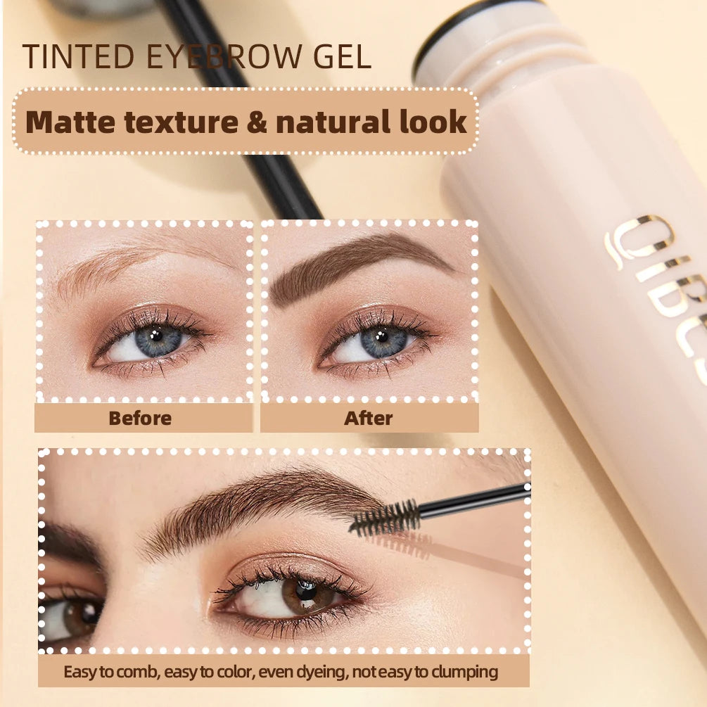 Professional 4-Color Waterproof Eyebrow Mascara with Precision Brush
