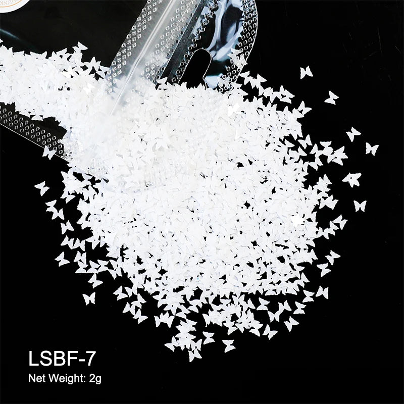Holographic Nail Art Glitter - Laser Star & Butterfly Sequins (2g)