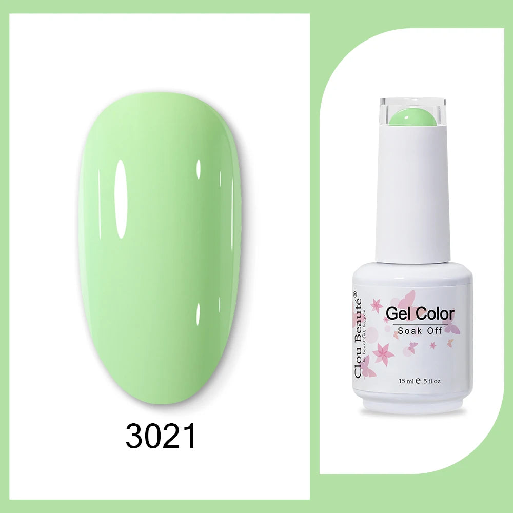 Clou Beaute HEMA & TPO Free Gel Nail Polish - Army Green 15ml