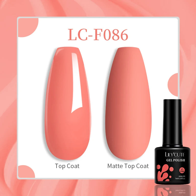 LILYCUTE 7ML Jelly Amber Gel Nail Polish Nail Art Dark Bloom Leopard