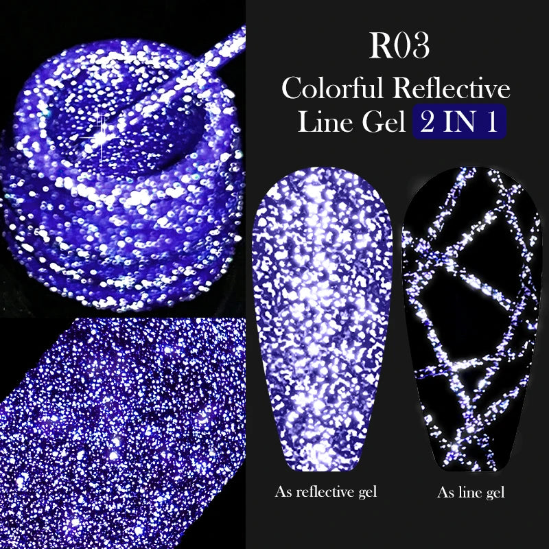 LILYCUTE Metallic Painting Liner Gel Nail Polish - 5ml
