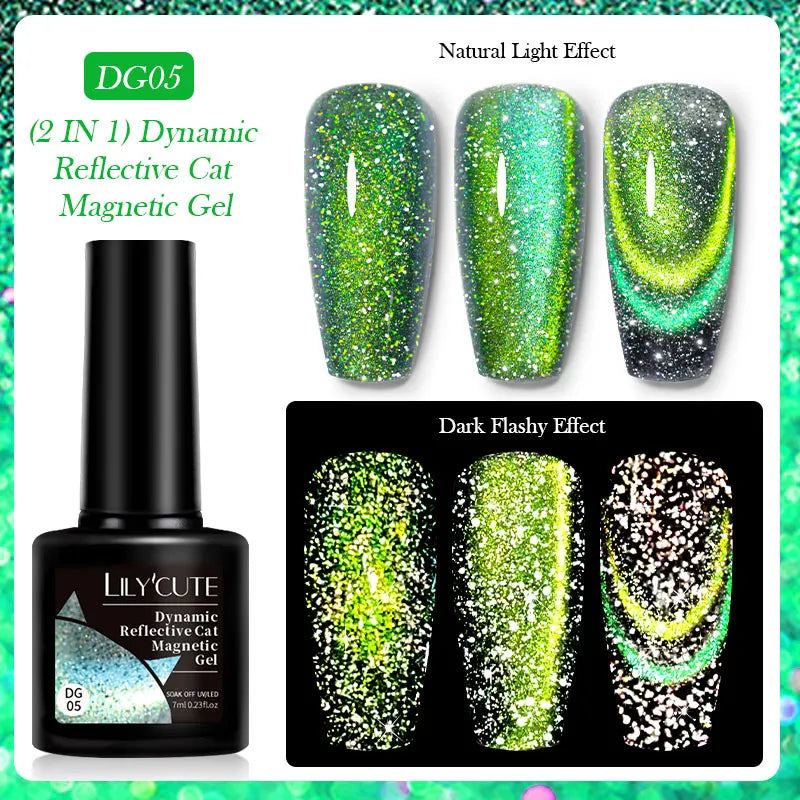 LILYCUTE 9D Cat Eye Magnetic Gel Nail Polish - 7ml