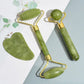 Natural Jade Roller & Gua Sha Set - Face and Body Massage Tool