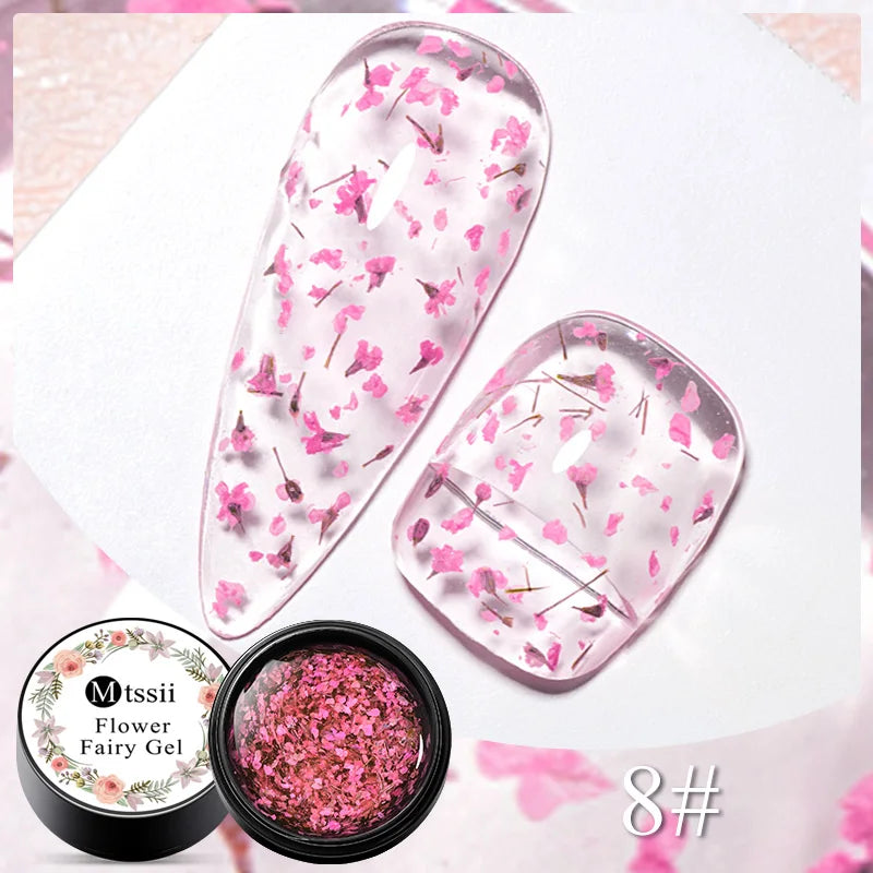 Mtssii Dried Flower Gel Nail Polish - Natural Flower Fairy Series UV/LED