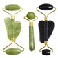Natural Jade Roller & Gua Sha Set - Face and Body Massage Tool