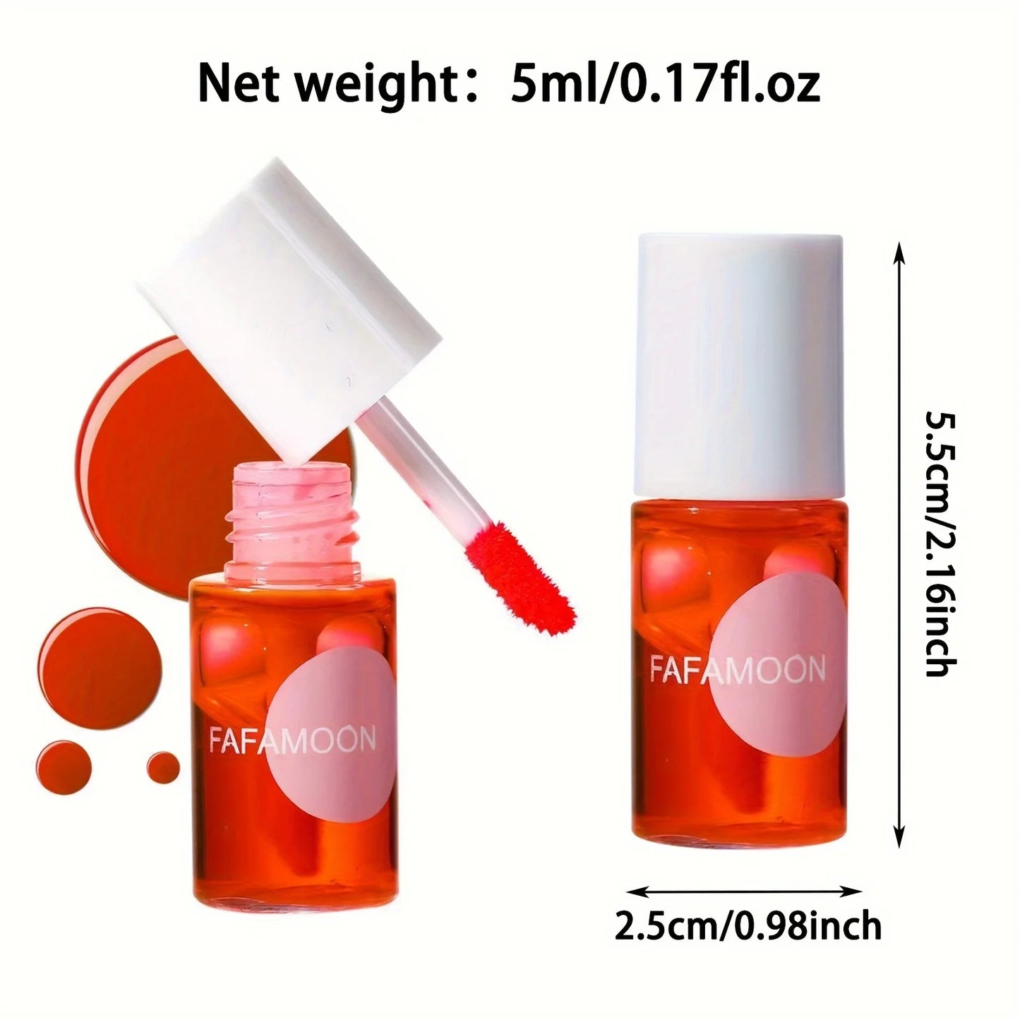 Fruity Lip Tint Water Gloss - Long-Lasting Moisturizing Liquid Lipstick