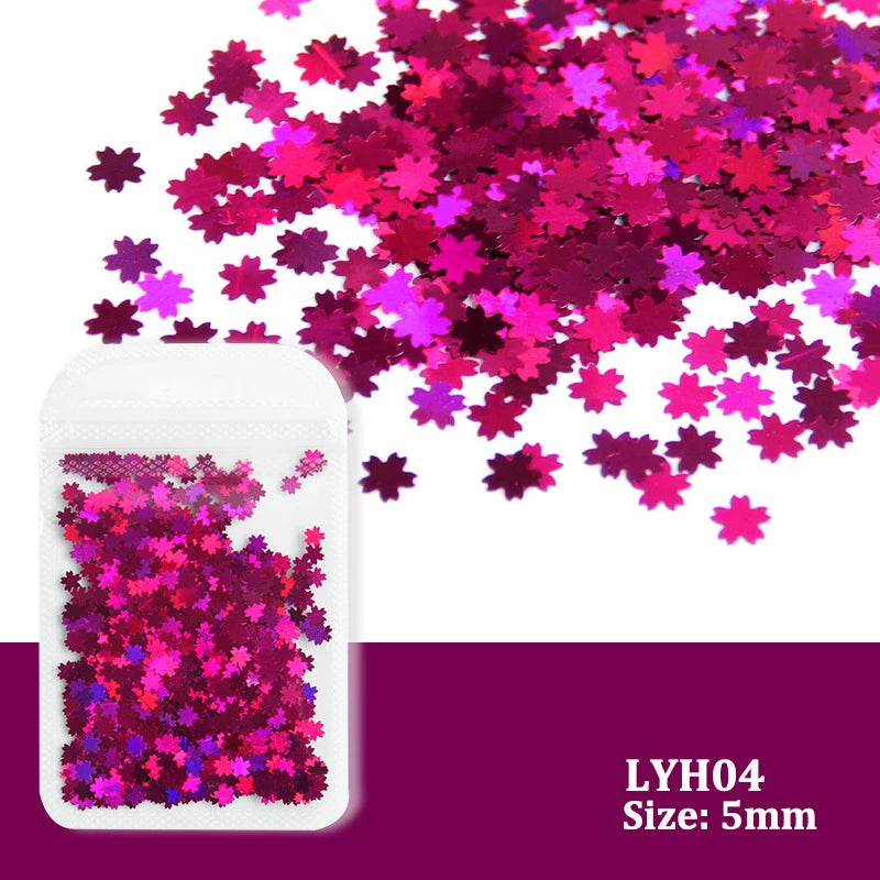 Holographic Nail Art Glitter - Laser Star & Butterfly Sequins (2g)