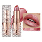 XMSJ Quicksand Gold Glitter Lipstick - Moisturizing Long-Lasting Waterproof Lip Color 3.8g