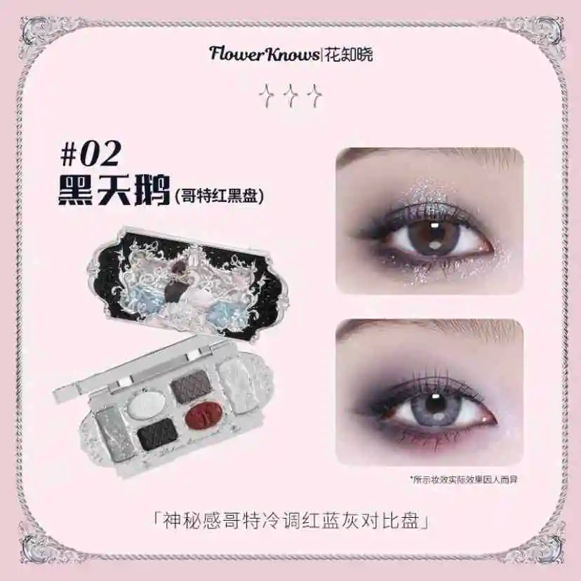 Flower Knows Moonlight Mermaid Eyeshadow Palette - 8 Color Matte & Shimmer