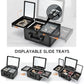 LED Lighted Makeup Train Case - 11.2 Inch Professional Cosmetic Organizer