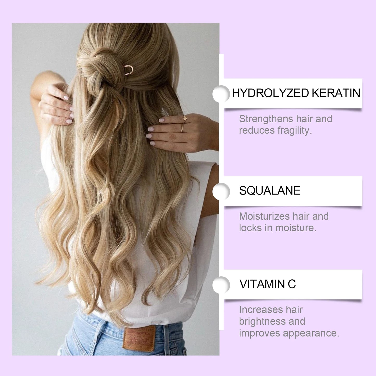 EELHOE Purple Keratin Hair Mask - Deep Repair Treatment for Blonde & Damaged Hair (100g)