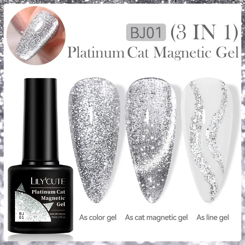 LILYCUTE 9D Cat Eye Magnetic Gel Nail Polish - 7ml