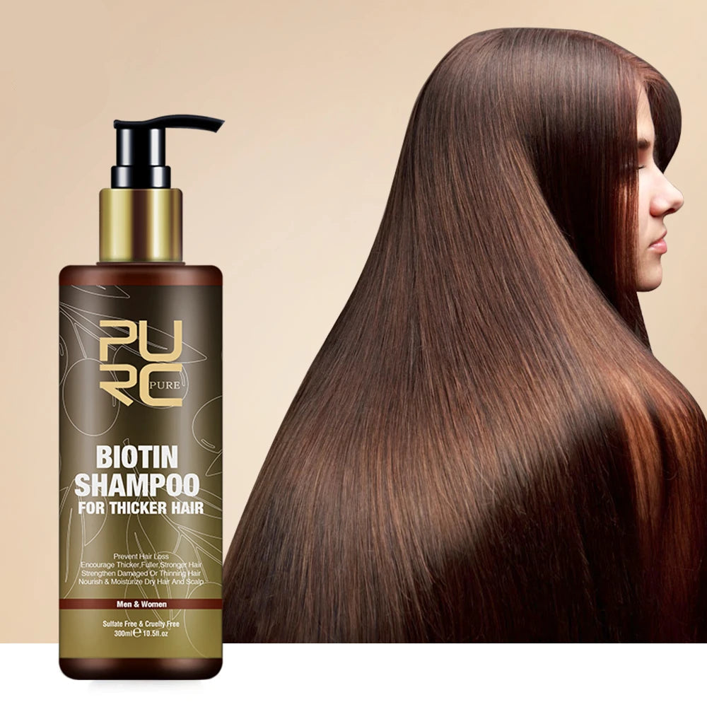PURC Biotin Hair Growth Shampoo - Anti Hair Loss Treatment with Argan