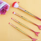 Mermaid Gradient Makeup Brush Set - 4 Piece Professional Cosmetic Kit