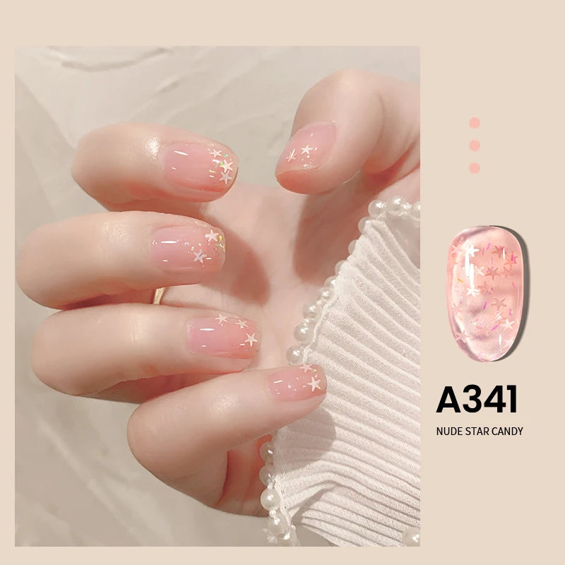 MAYCHAO Transparent Jelly Gel Nail Polish - 7.3ml Semi-Permanent Nude Collection