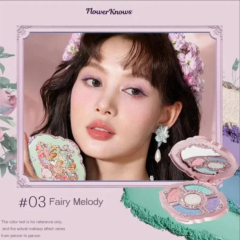 Flower Knows Moonlight Mermaid Eyeshadow Palette - 8 Color Matte & Shimmer
