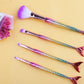 Mermaid Gradient Makeup Brush Set - 4 Piece Professional Cosmetic Kit