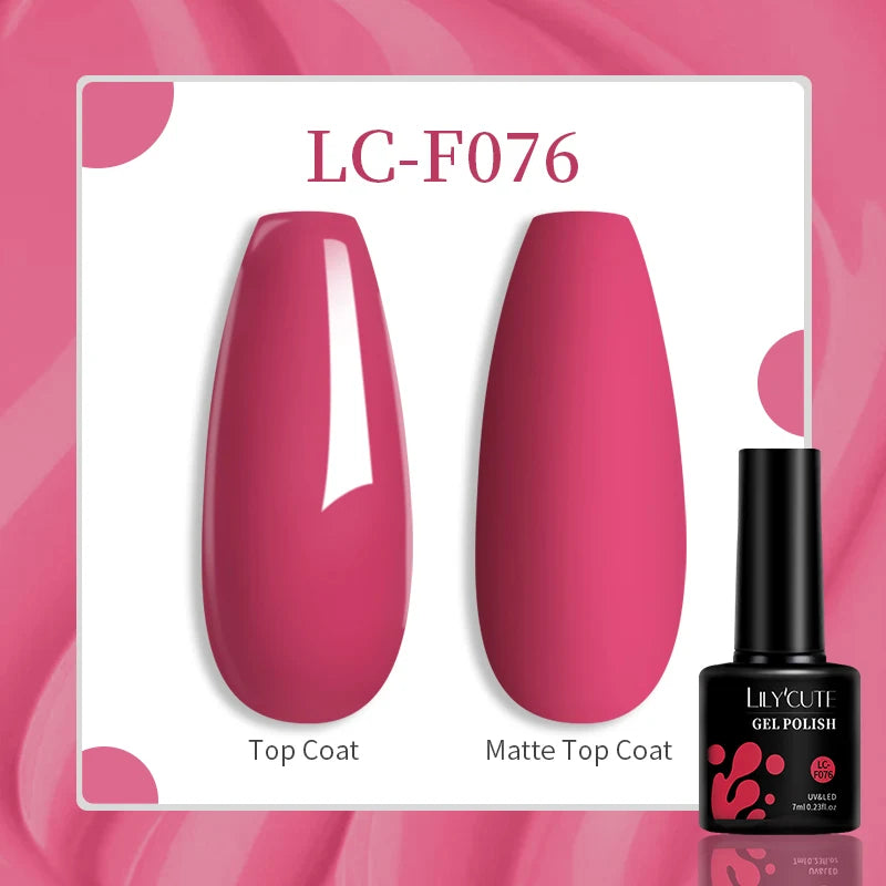 LILYCUTE 7ML Jelly Amber Gel Nail Polish Nail Art Dark Bloom Leopard