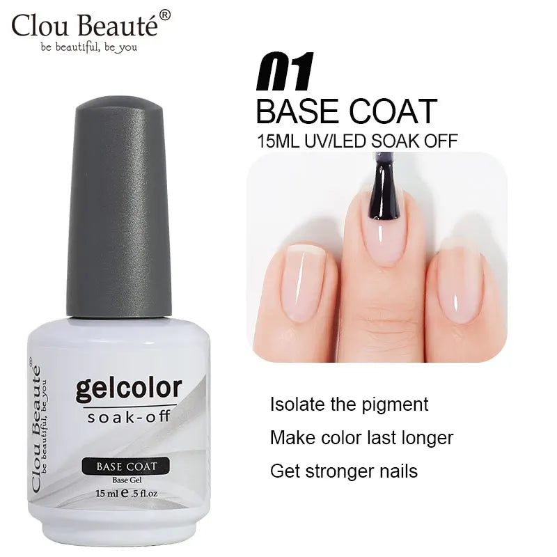 Clou Beaute HEMA & TPO Free Gel Nail Polish - Army Green 15ml