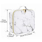 Marble Waterproof PU Cosmetic Bag - Professional Desktop & Travel Organizer
