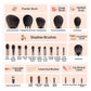 Professional 14-Piece Natural Goat Hair Makeup Brush Set with Premium Wooden Handles & Travel Case