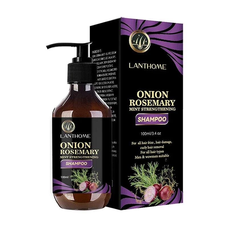 Rosemary & Onion Hair Growth Shampoo - Deep Cleansing Volumizing Formula for