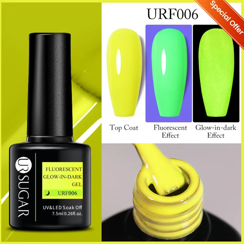 UR SUGAR Reflective Glitter Gel Polish - 7.5ml Pink Sequins Nail Art