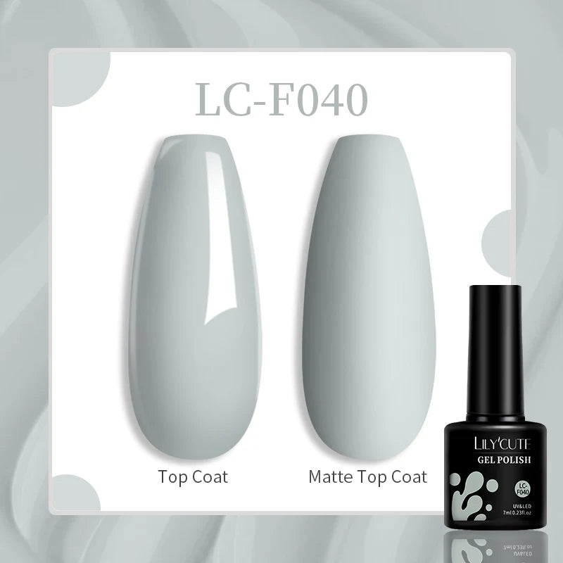 LILYCUTE 7ML Jelly Amber Gel Nail Polish Nail Art Dark Bloom Leopard