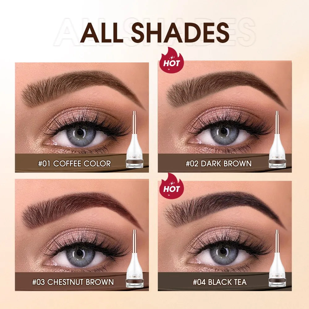 Eyebrow Pomade Brow Mascara - Natural Waterproof Long Lasting with Brush