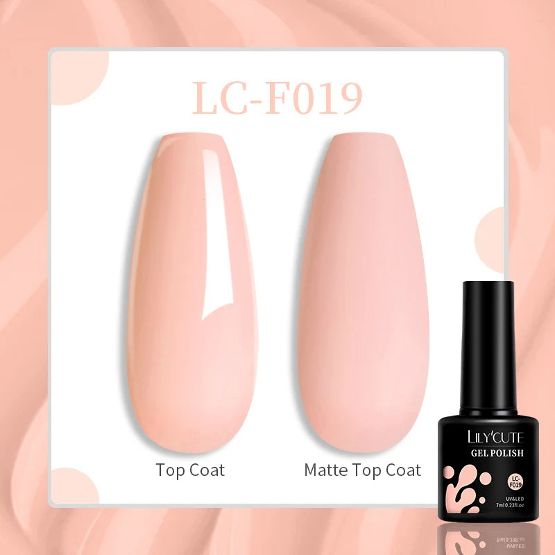 LILYCUTE 7ML Jelly Amber Gel Nail Polish Nail Art Dark Bloom Leopard
