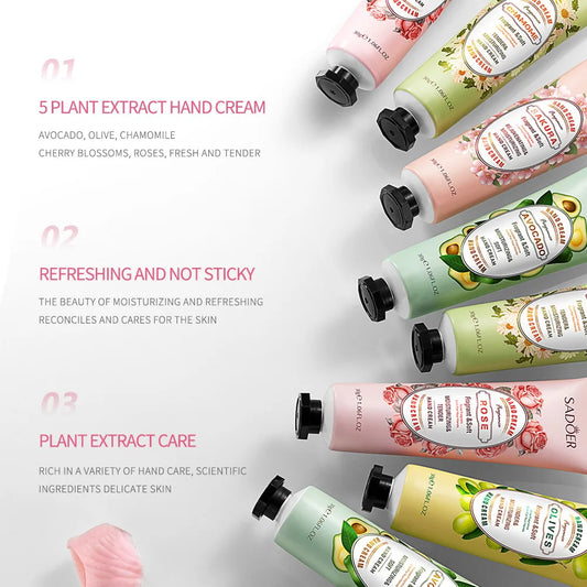 Avocado & Sakura Hand Cream Gift Set - 15 Piece Collection